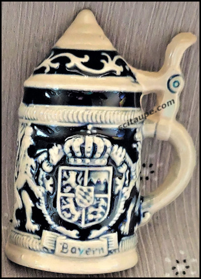 A fridge magnet in the form of  Beer Stein or Humpen.