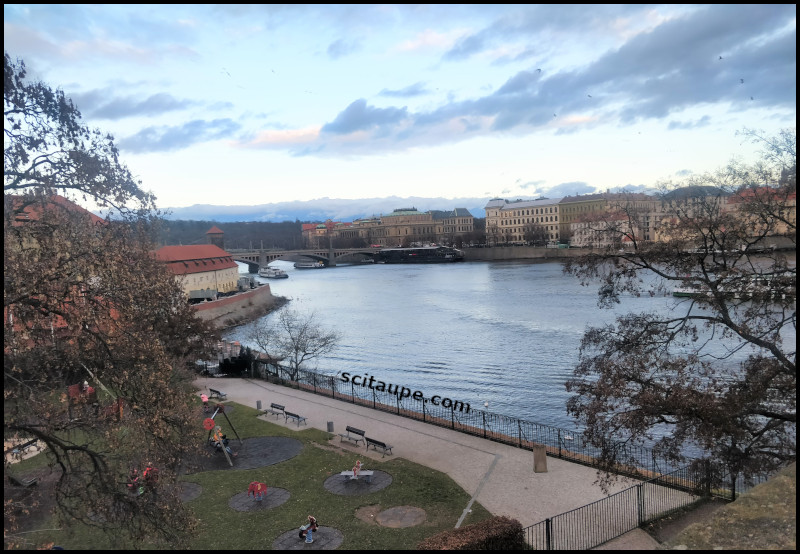 A beautiful park along river Vltava